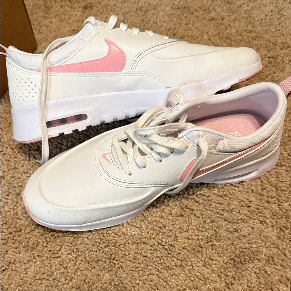 Nike Women's Air Max White and Pink Sneakers